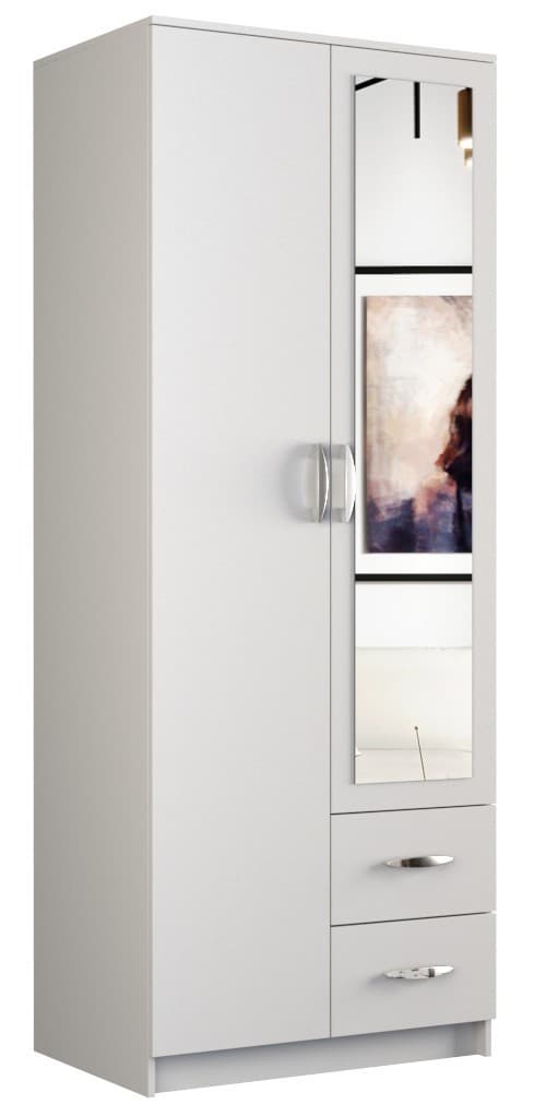 Šatníková skriňa ROMANA 80 cm biela 1