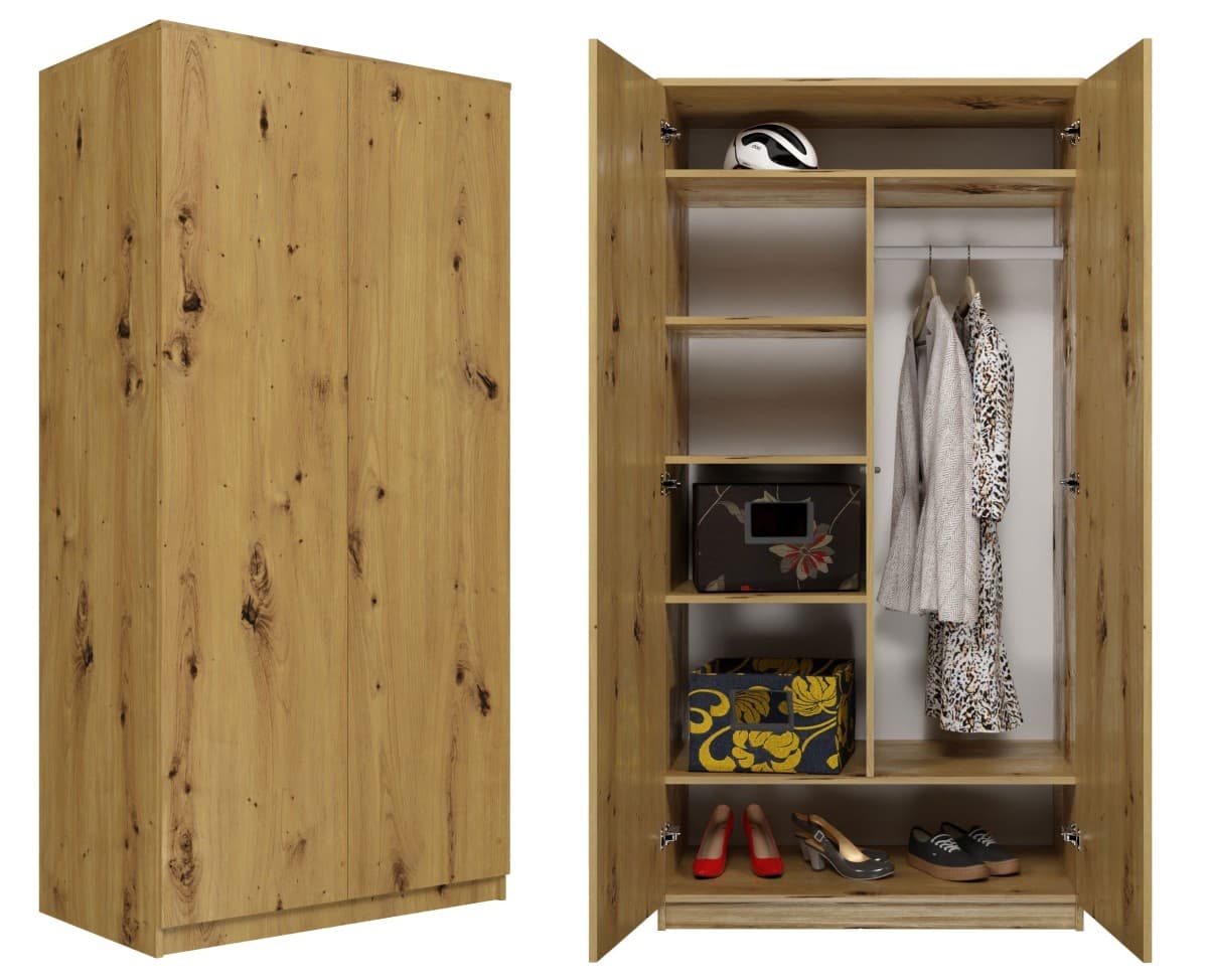 Šatníková skriňa Malva 90 cm dub artisan 1