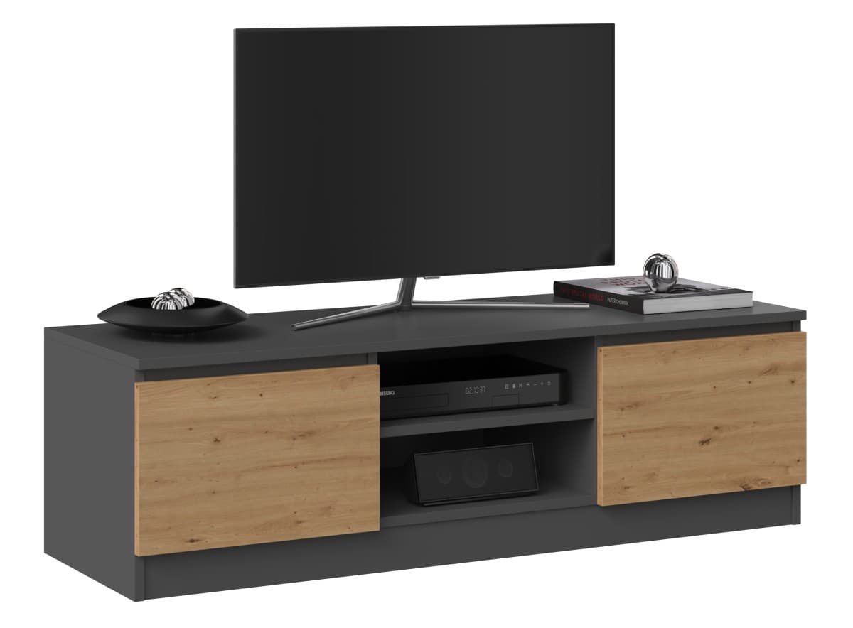 TV stolík Malwa 120 cm antracit/dub artisan