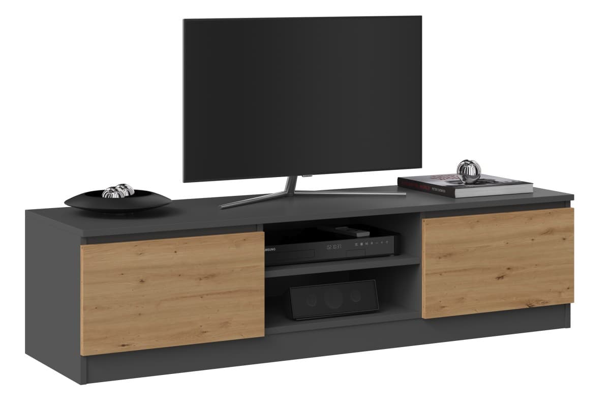 TV stolík Malwa 140 cm antracit/dub artisan