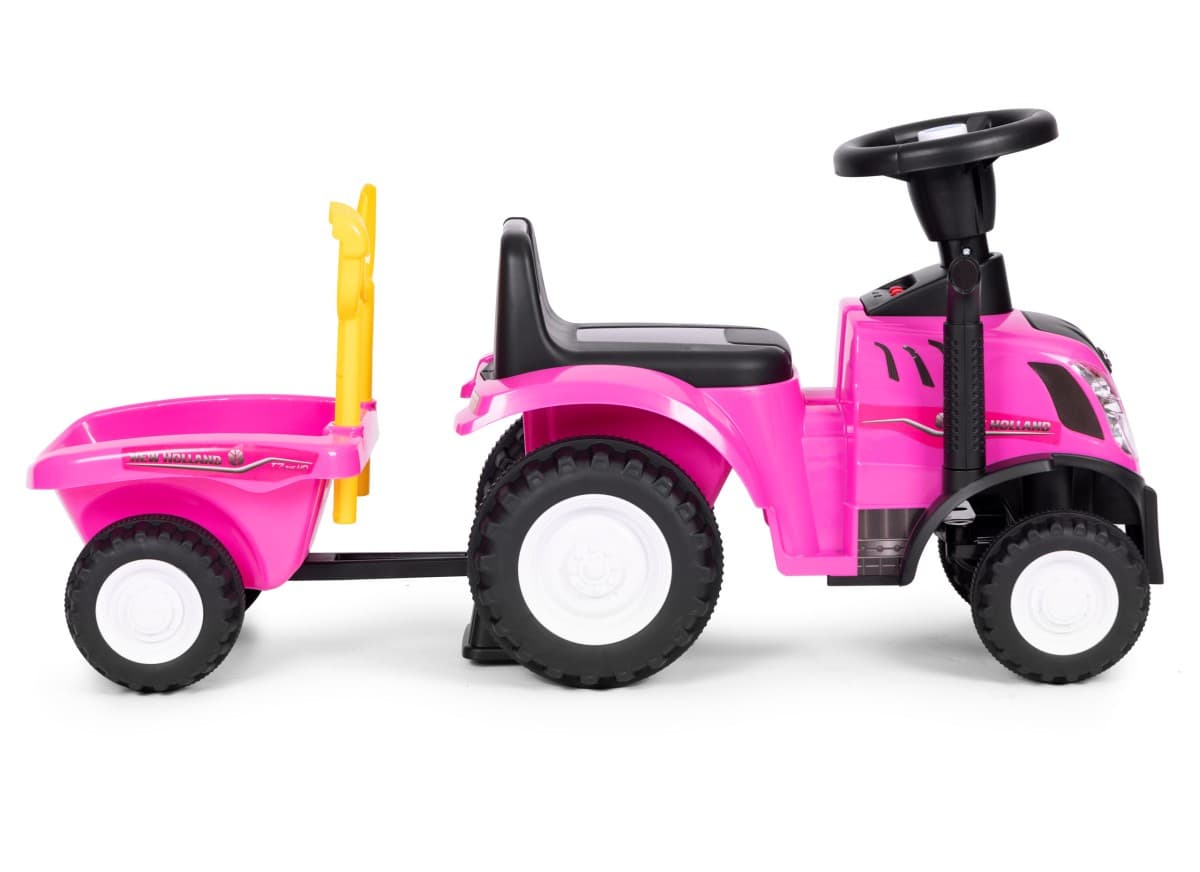 Detské odrážadlo Traktor s vozíkom ružové 1