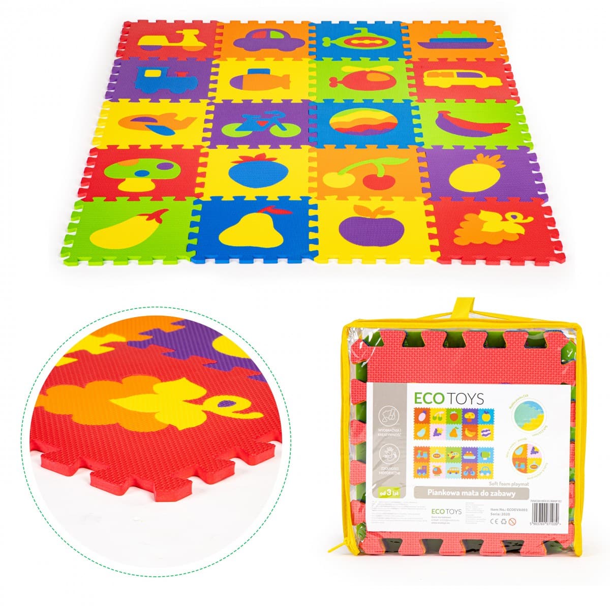 Penová podložka Fruit EcoToys
