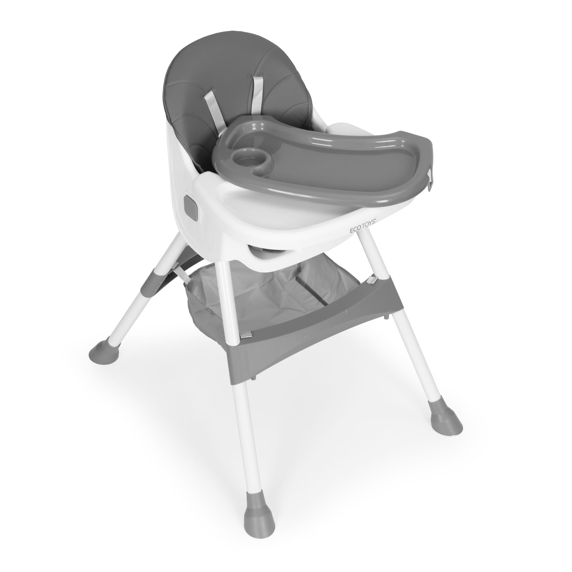 Detská jedálenská stolička BABY ECOTOYS sivá 1