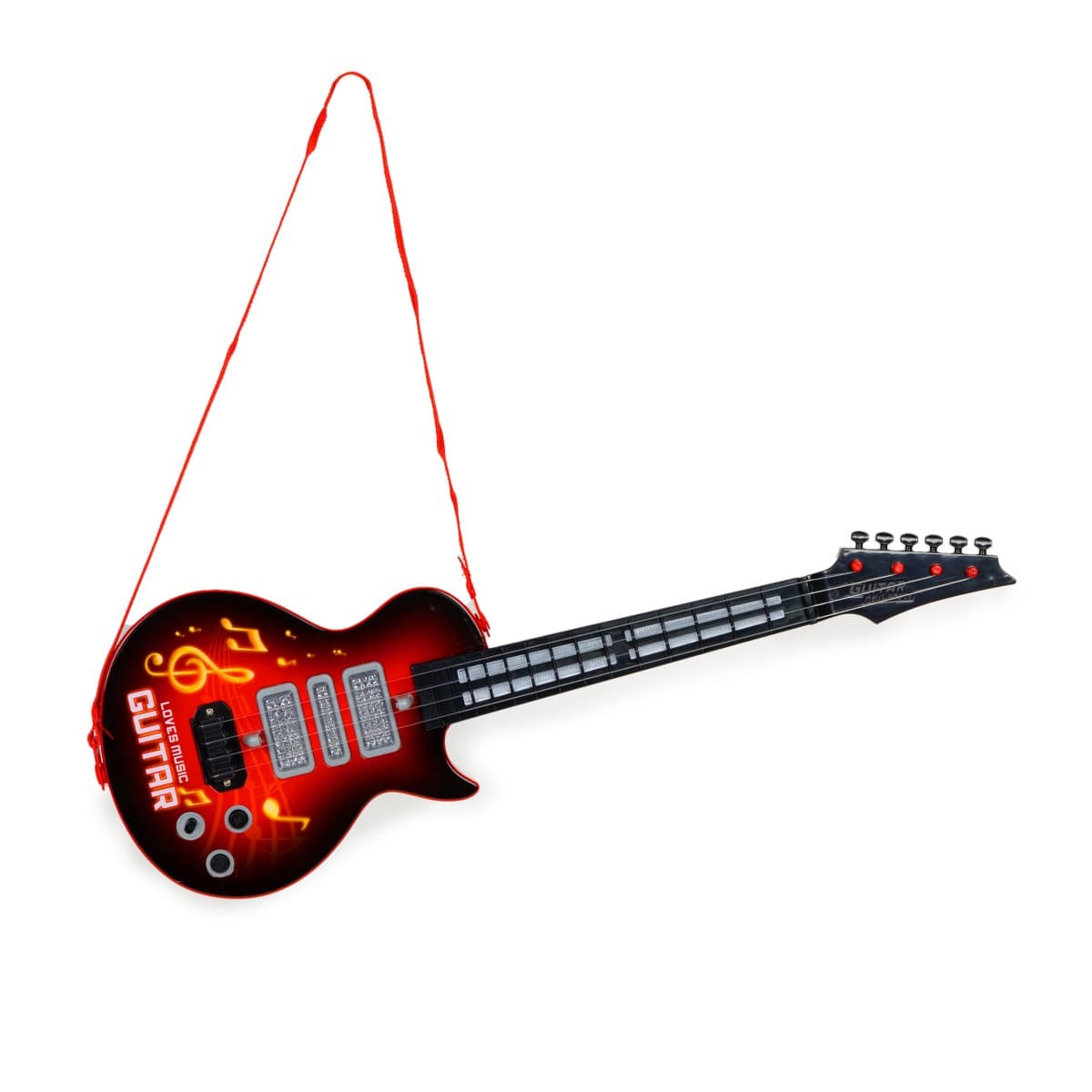 Detská rocková gitara červeno-čierna 1