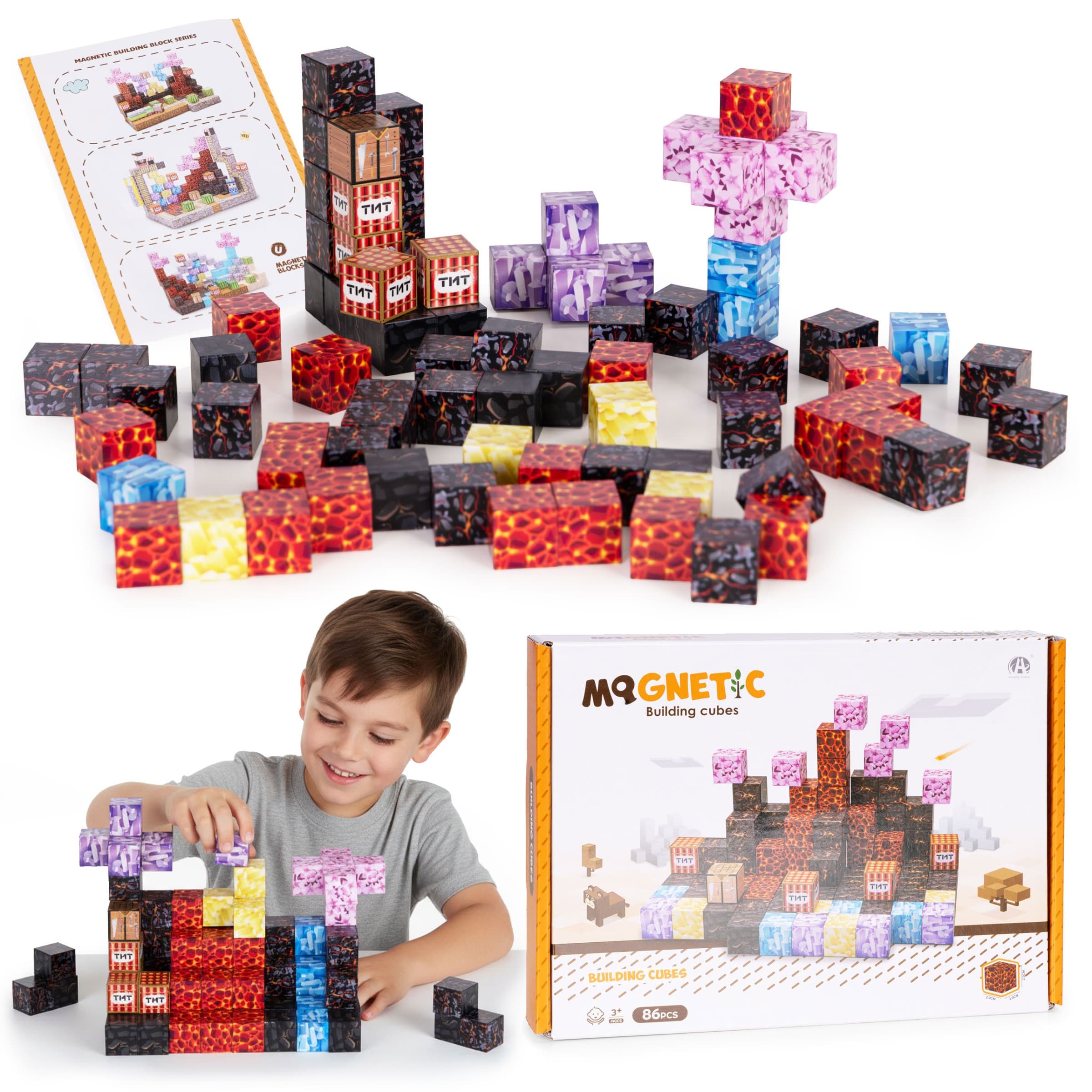 Magnetická stavebnica 86 ks POLY viacfarebná 1