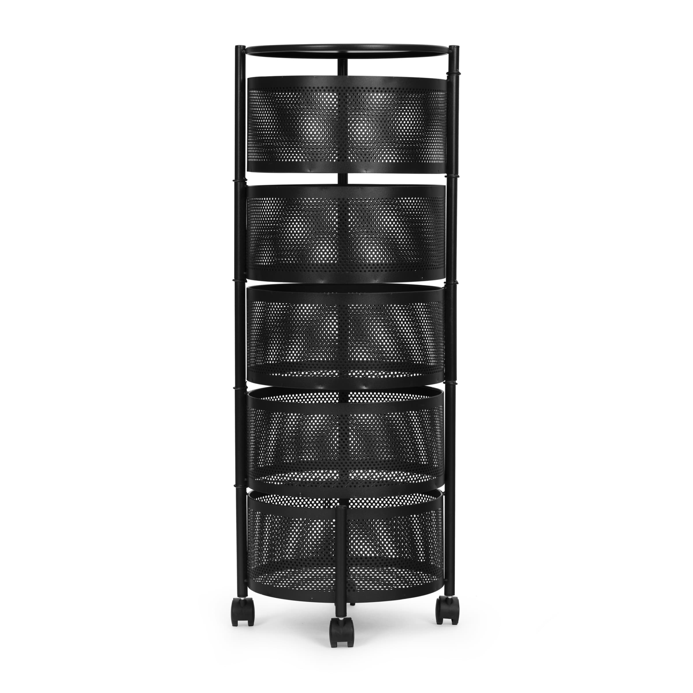 Kuchynský vozík Eliane 87 cm čierny