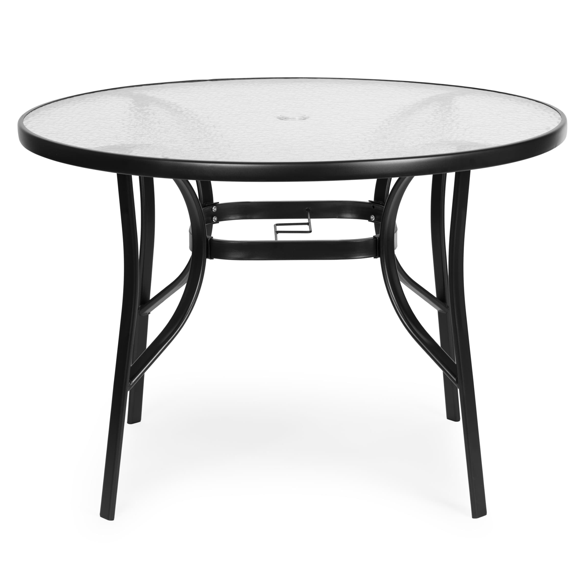 Záhradný stôl SOLO 105 cm číry/čierny 1
