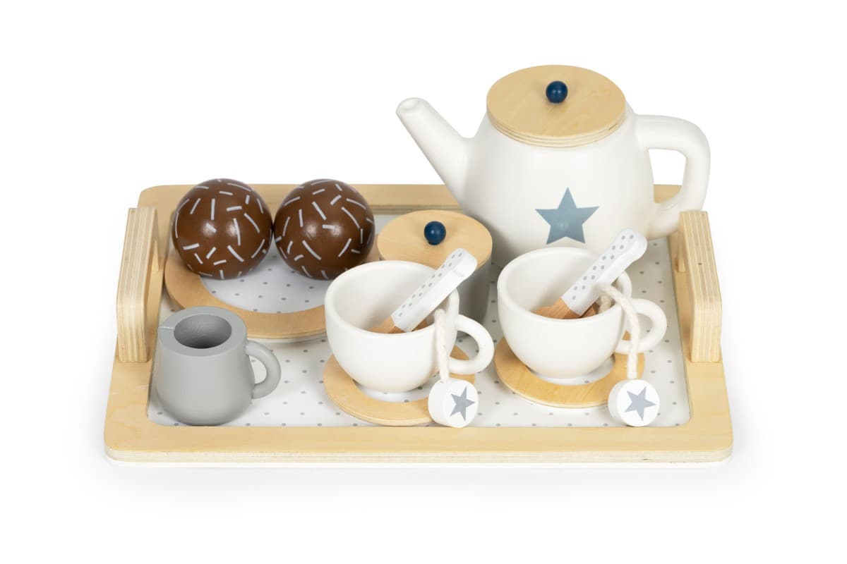 Detská čajová súprava TEA ECOTOYS 17 ks viacfarebná