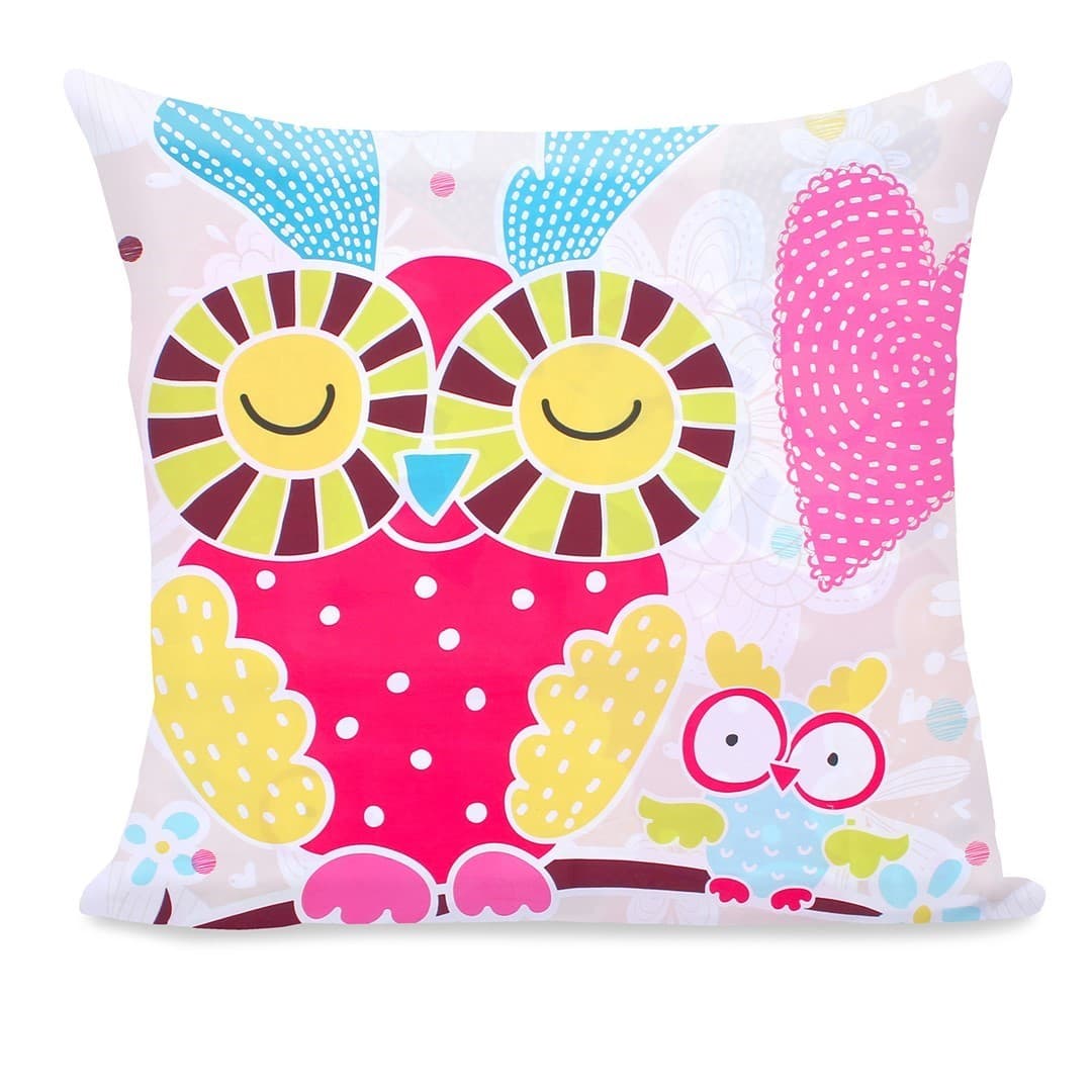 Obliečka na vankúš DecoKing Cute Owl 80x80 farebná 1