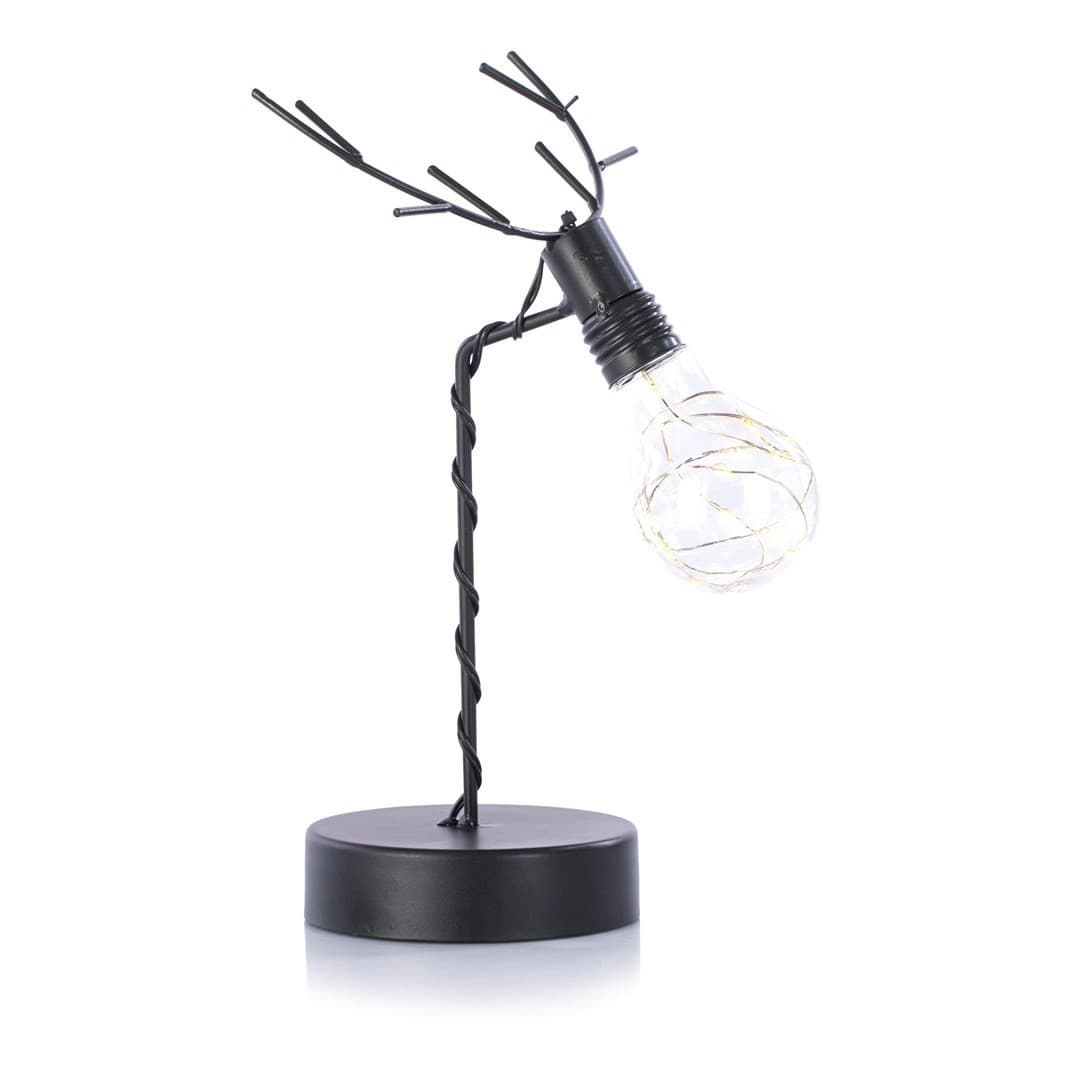 Vianočná stolná LED lampa na batérie REINDEER INDUSTRIAL čierna 1