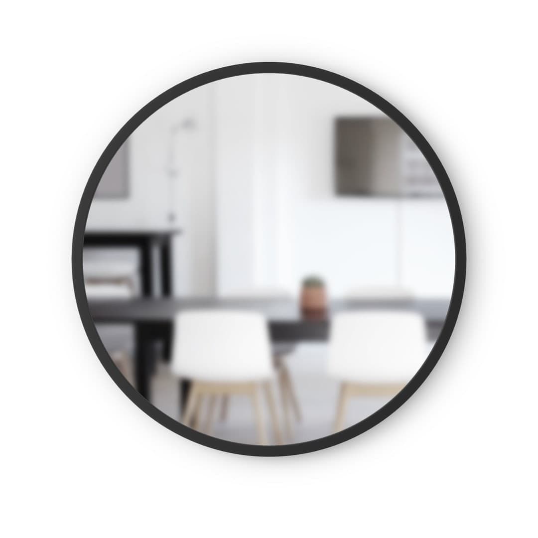 Okrúhle nástenné zrkadlo HUB 61 cm čierne 1
