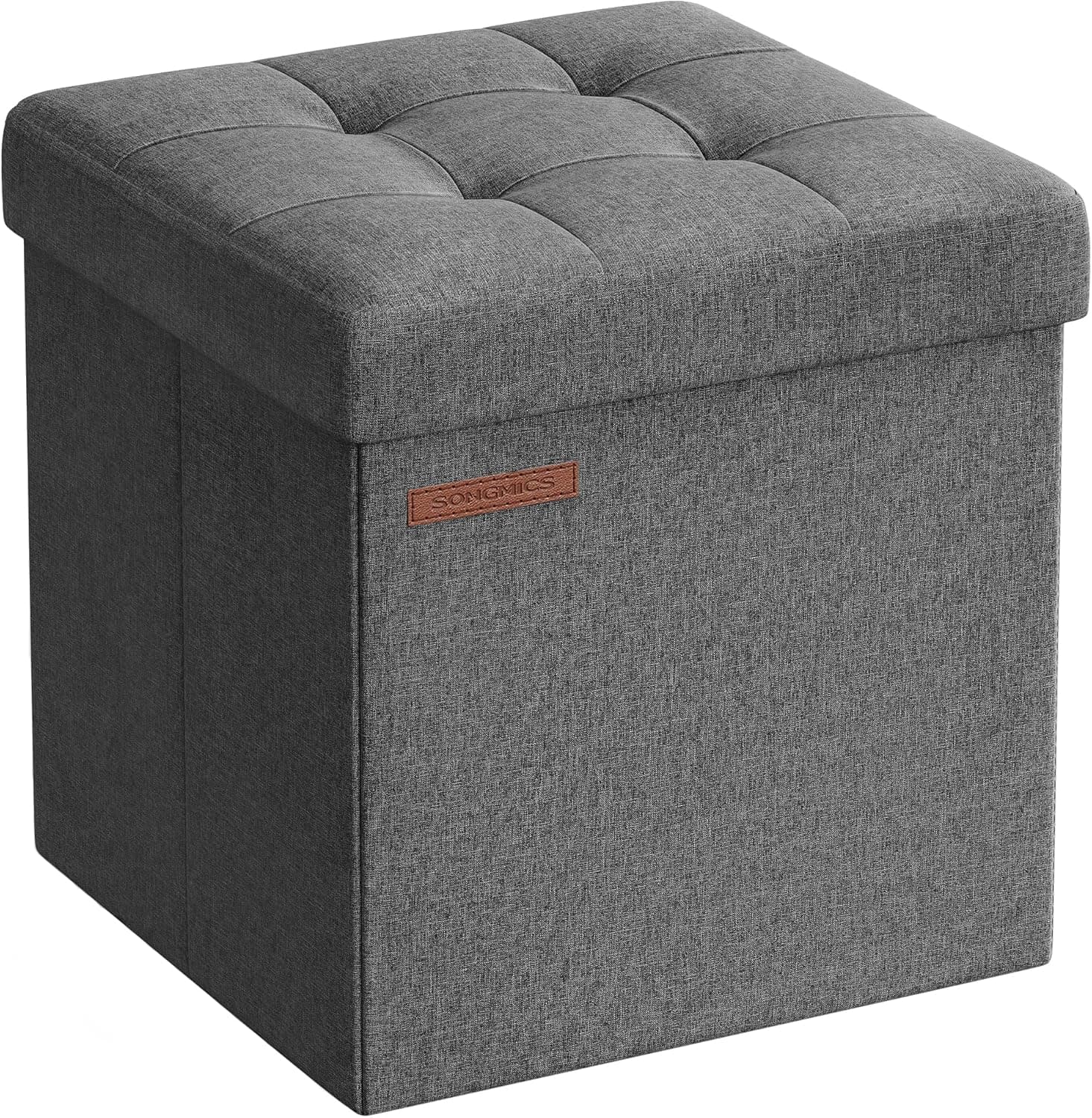 Taburet s úložným priestorom Nestro 30 cm sivý