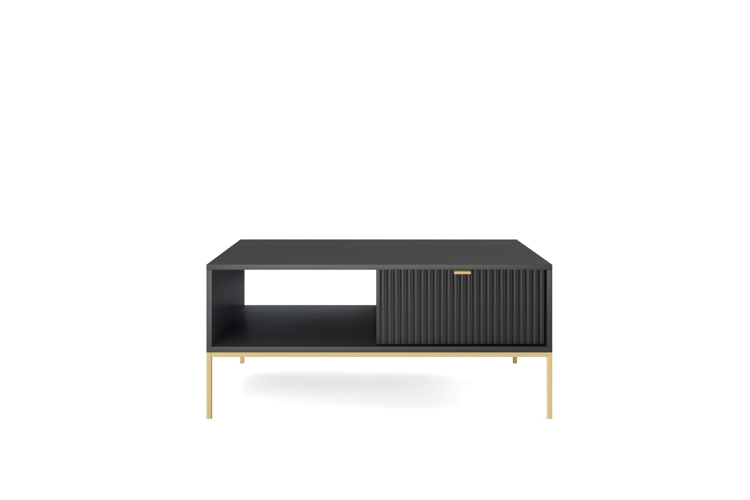 Konferenčný stolík Nova 104 cm čierny/zlatý 1