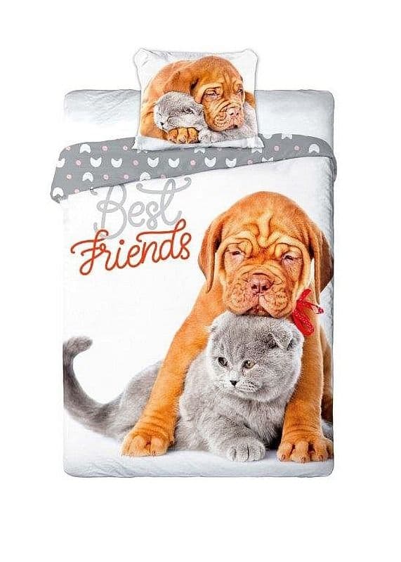 Bavlnená posteľná bielizeň Best Friends 013 - 140x200 cm 1