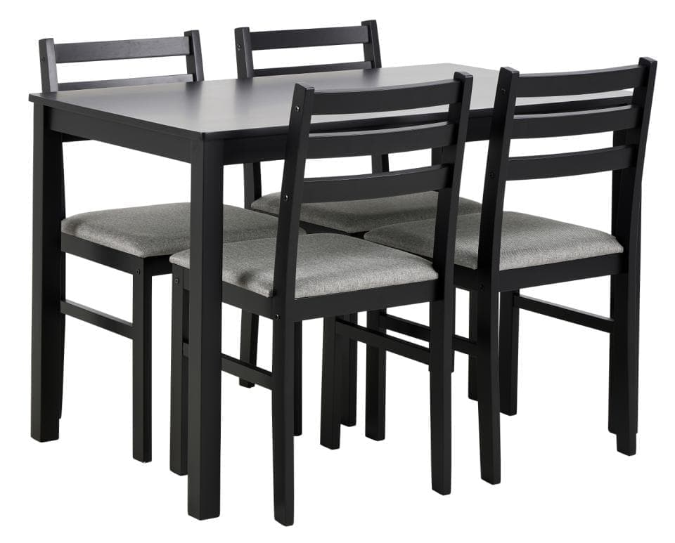 Jedálenský set Alicante čierny/šedý 1