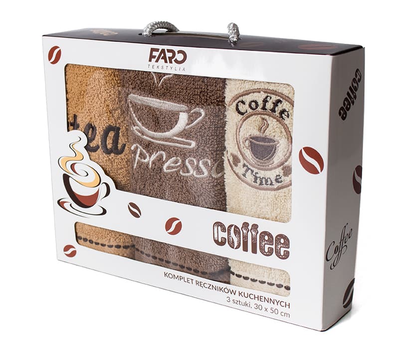 Sada bavlnených uterákov Coffee 30x50 cm 1