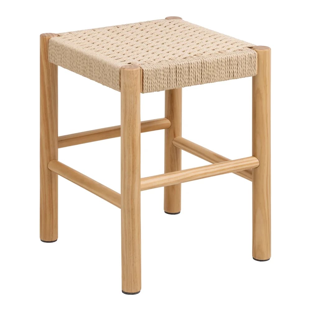 Stolička Alvin 35 cm z masívu smotanová/borovica