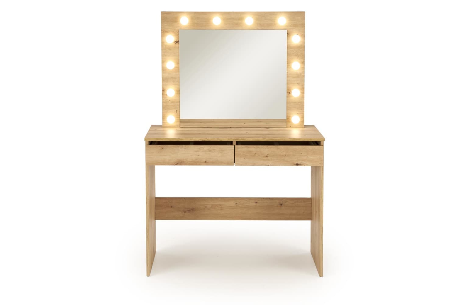 Toaletný stolík HOLLYWOOD s LED osvetlením 94 cm dub artisan 1