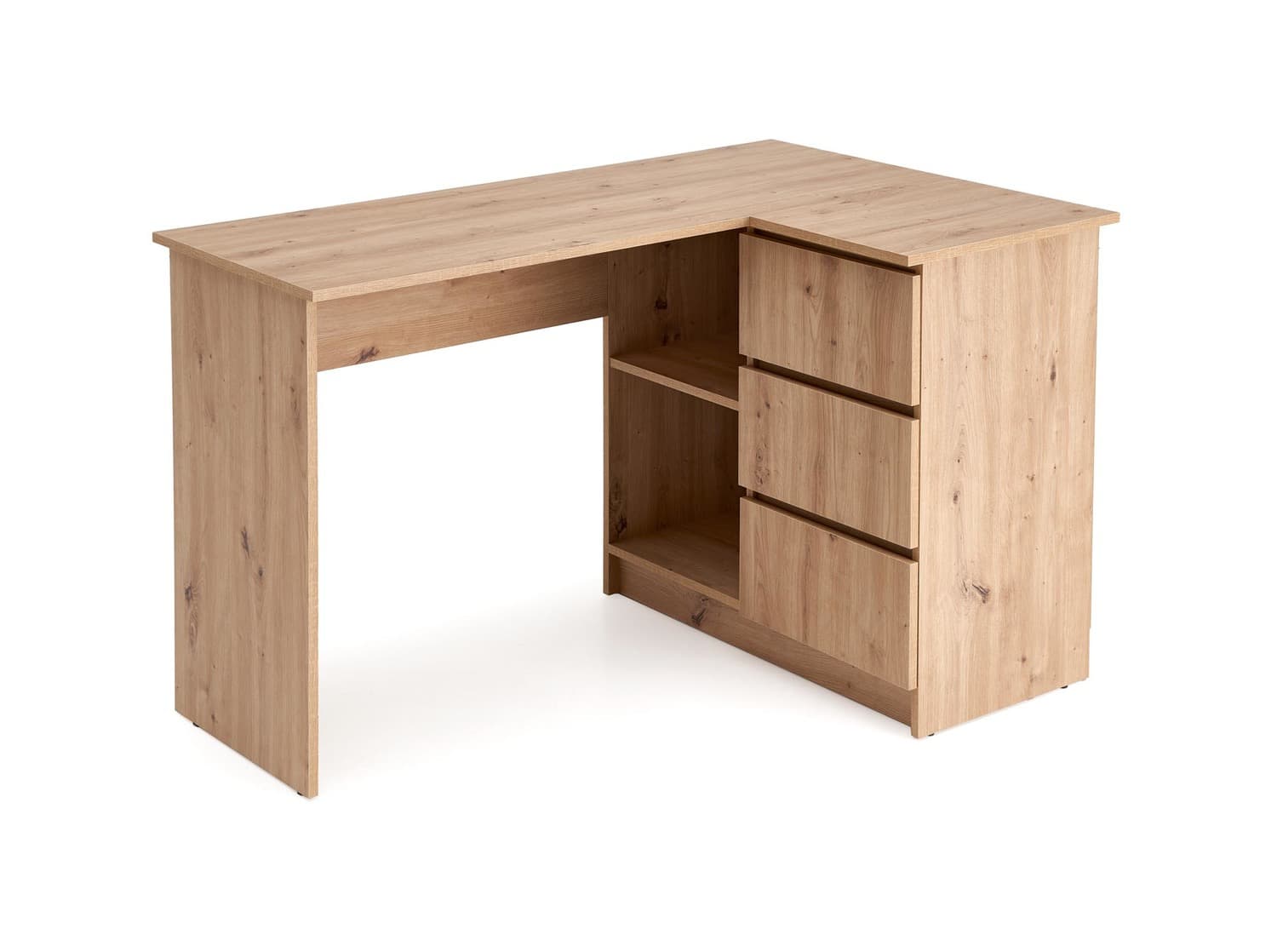 Rohový písací stôl Bega dub artisan