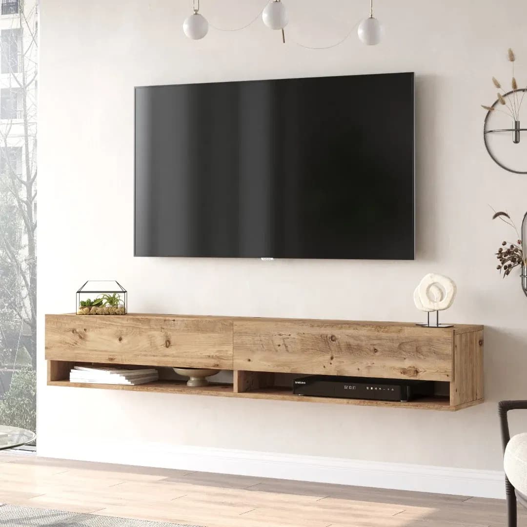 Závesný TV stolík Houseland Fredy borovica Atlantic 1
