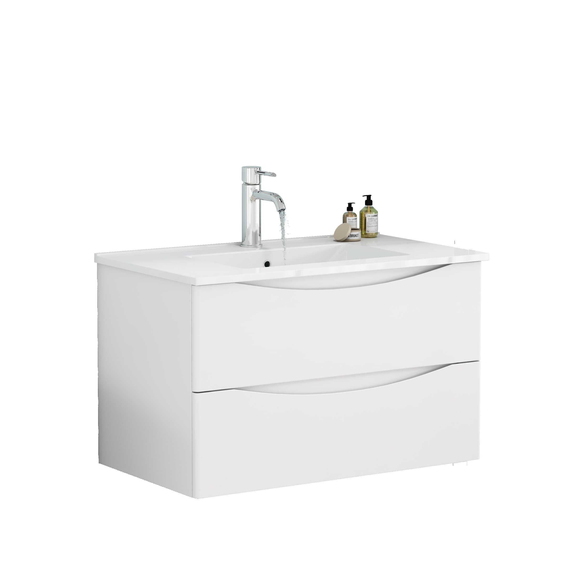Závesná skrinka pod umývadlo Houseland Nirela 80 cm biela 1