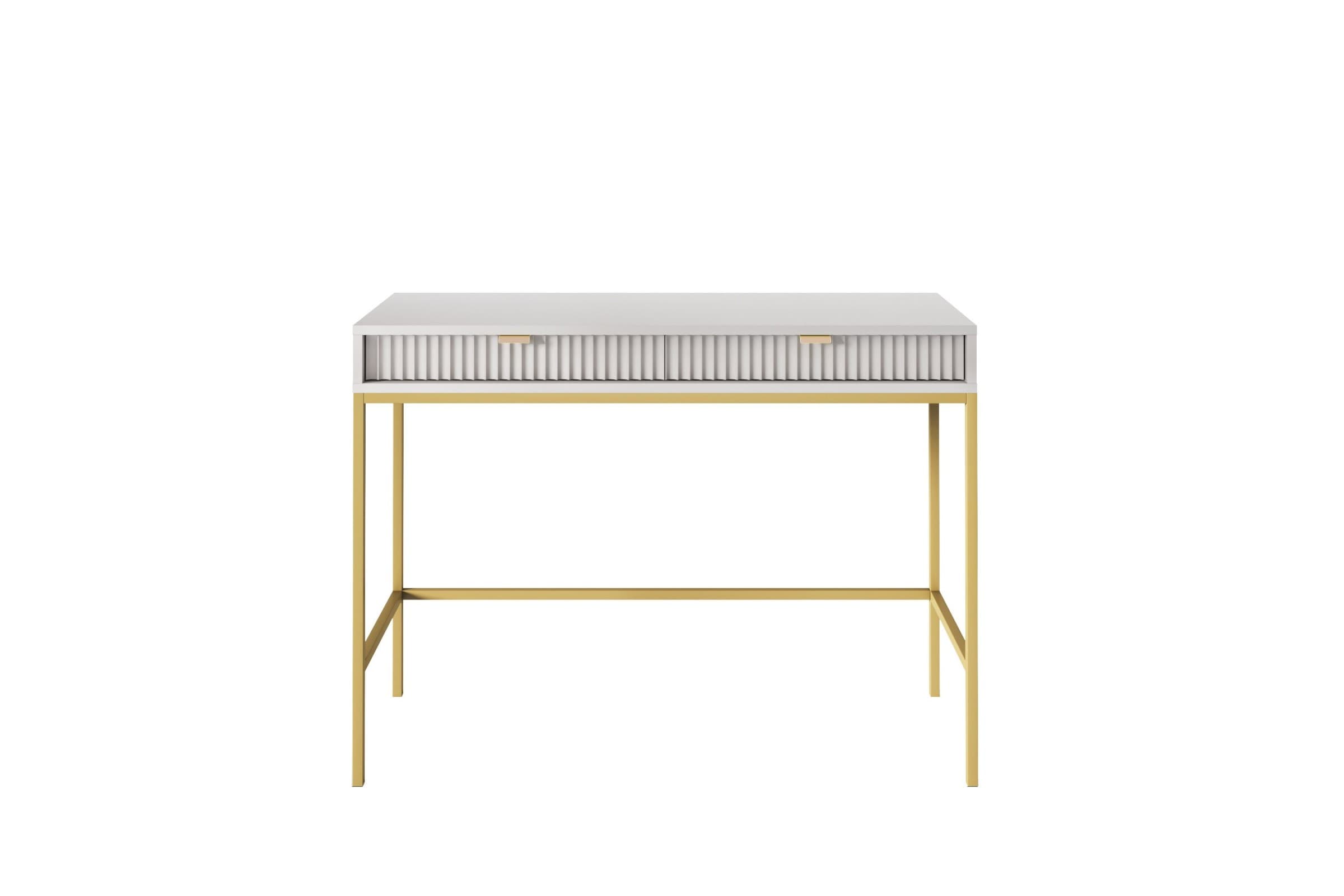 Toaletný stolík Nova 104 cm kašmír/zlatý