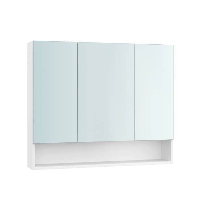 Kúpeľňová zrkadlová skrinka Vasagle Masli 90 cm biela 1