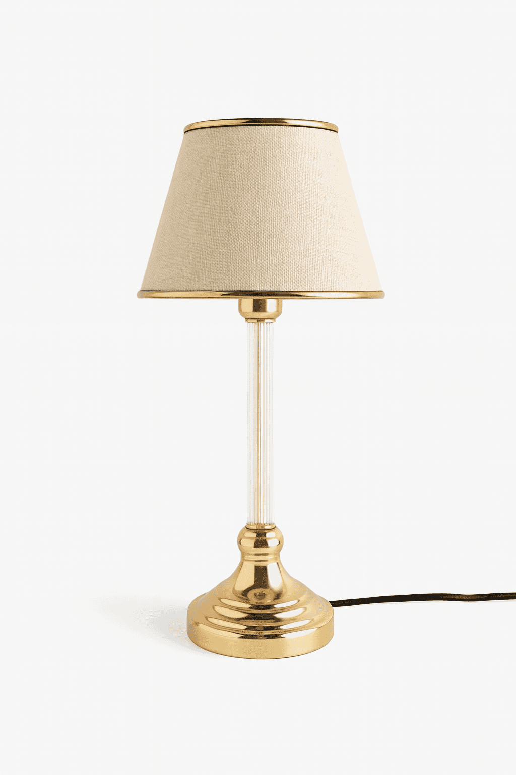Stolná lampa Deni béžová/zlatá 1