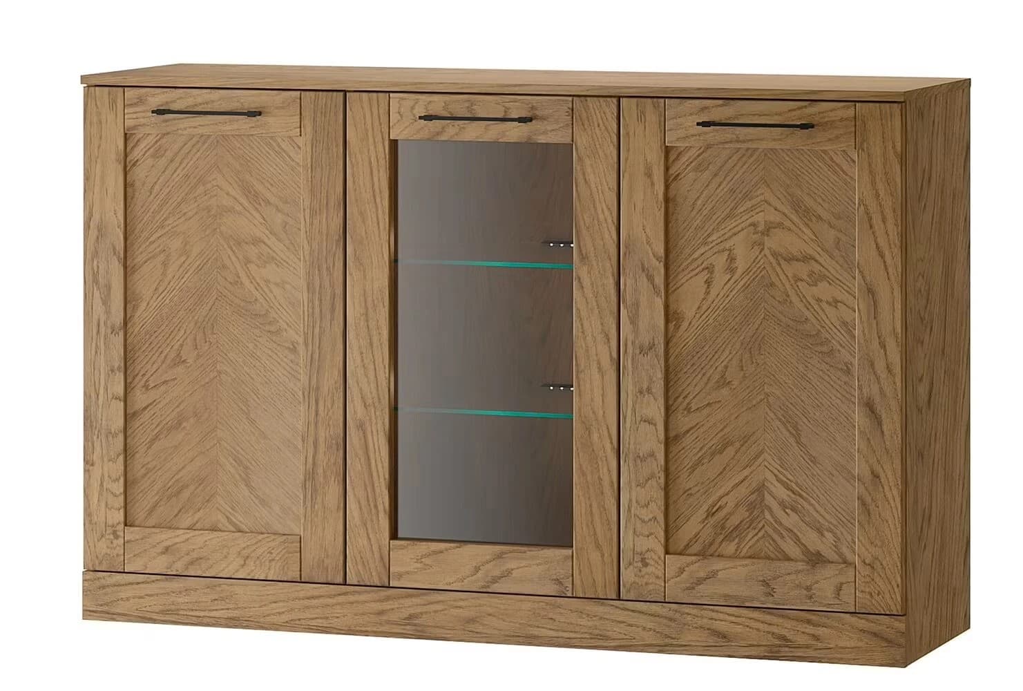 Komoda Cozy 45 z masívu s LED osvetlením 140 cm dub Rustikál 1