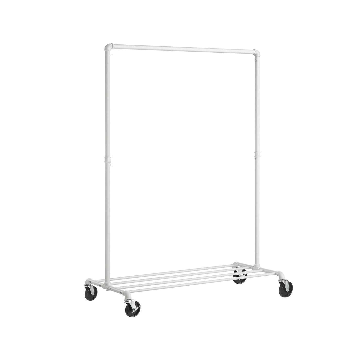 Pojazdný stojan na oblečenie Clair 100 cm biely 1