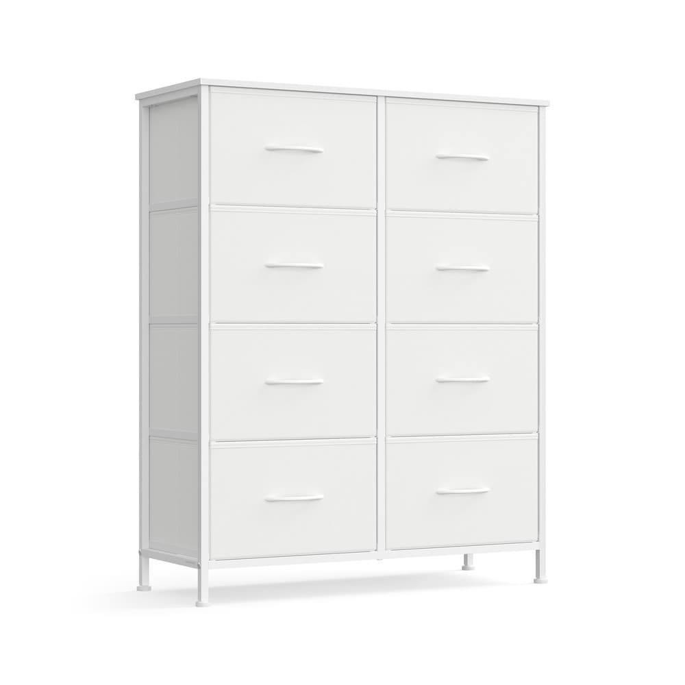 Komoda s látkovými zásuvkami Dopi 76,7 cm biela II