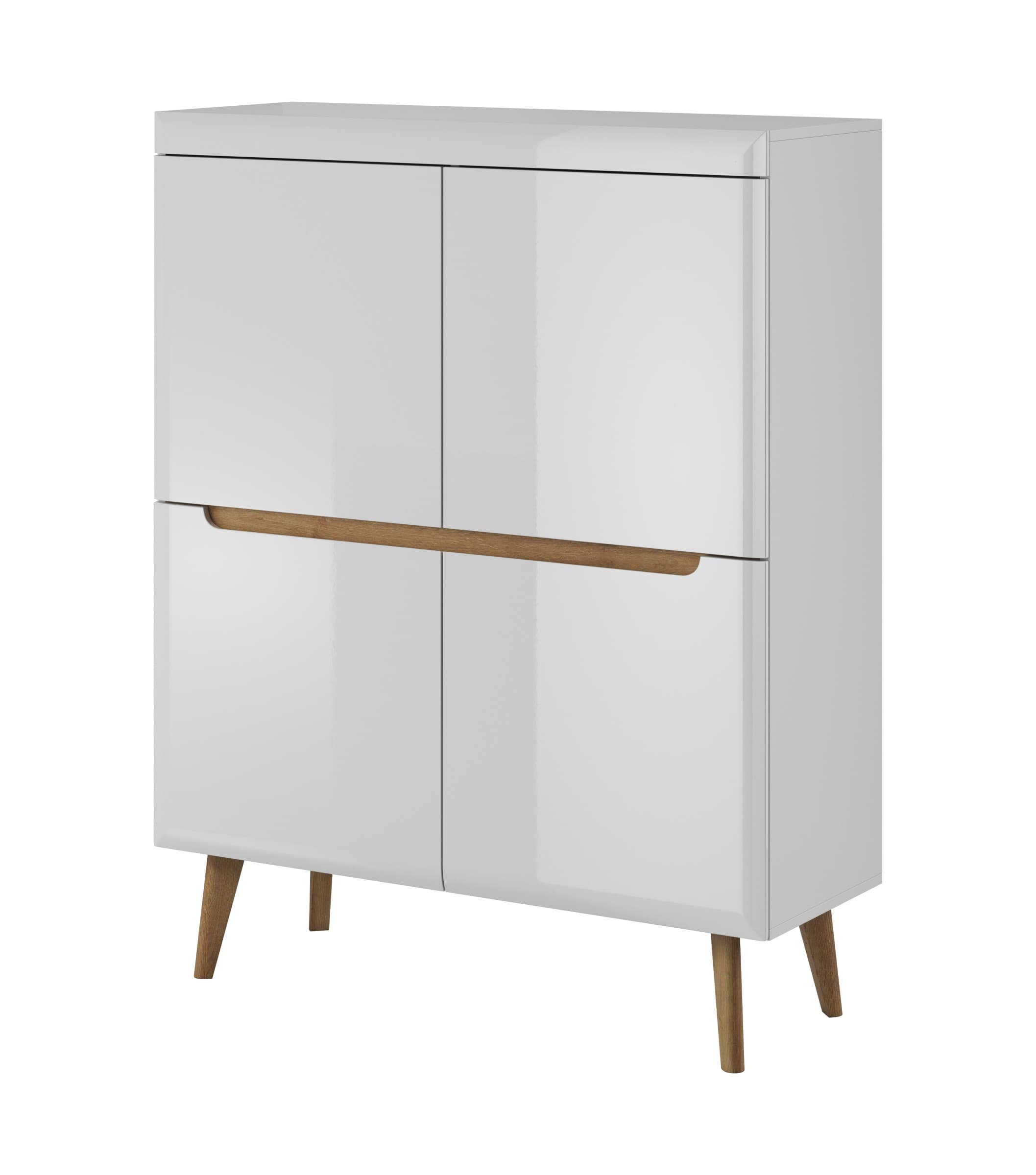 Komoda Nordi 107 cm biela/dub Riviéra 1