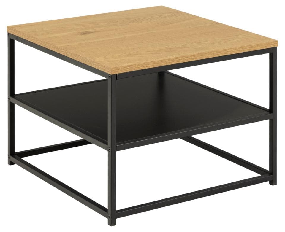 Konferenčný stolík Gilla 55x55 cm divoký dub/čierny 1