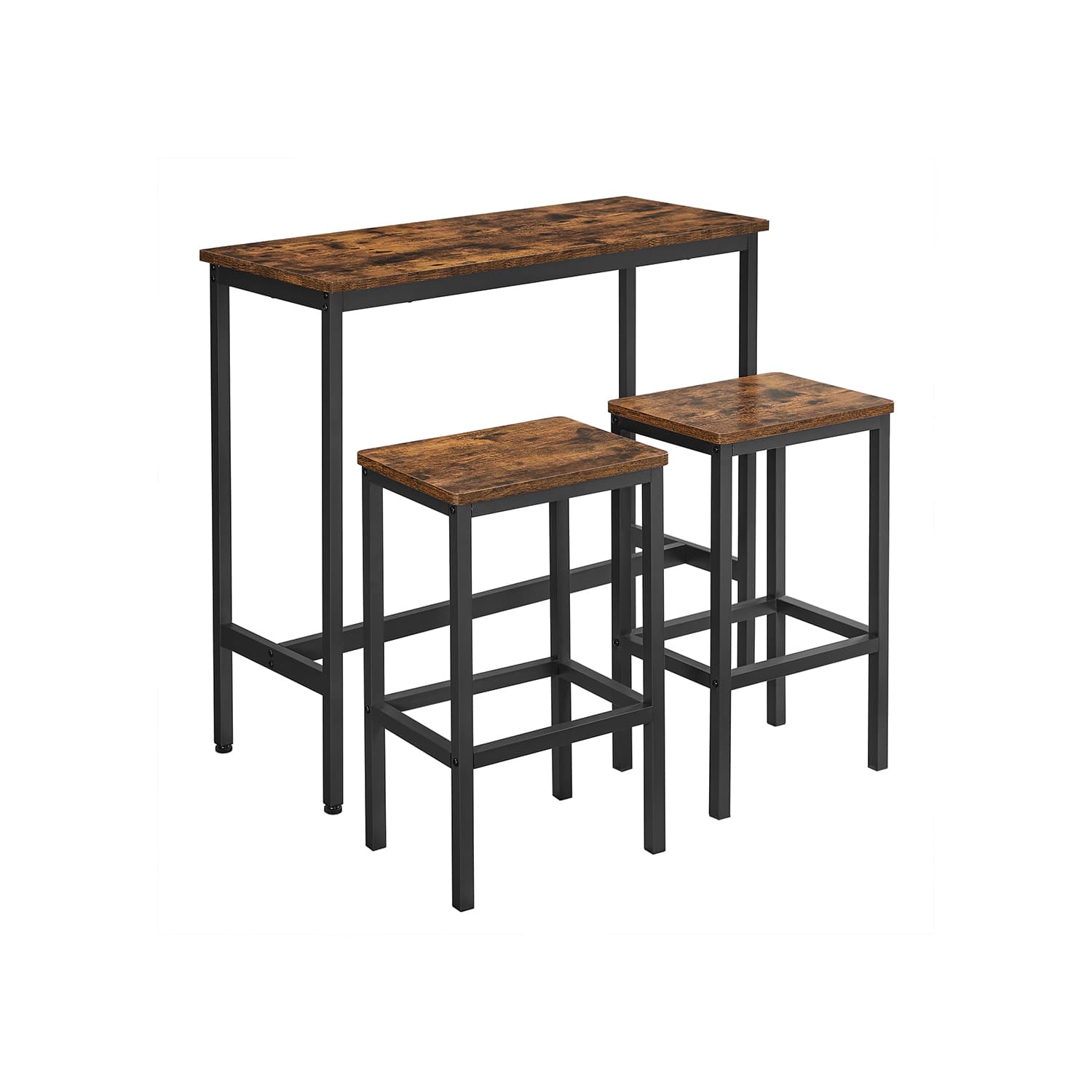 Barový set VASAGLE II čierno-hnedý 1