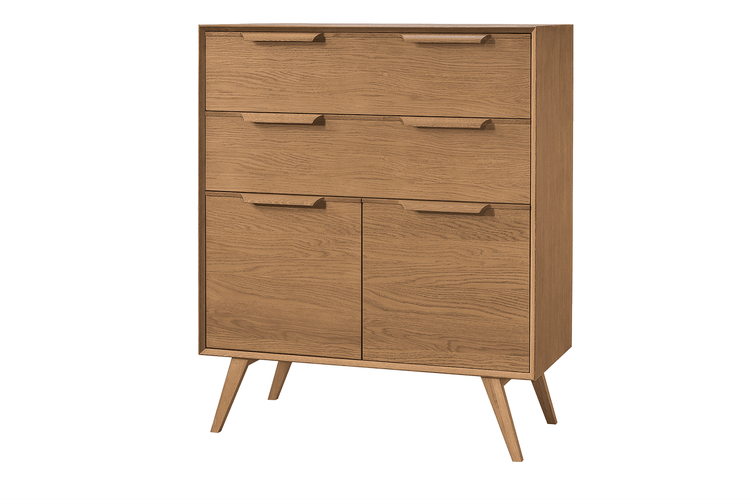Komoda Leo 15 II 105 cm dub rustikálny karamelový