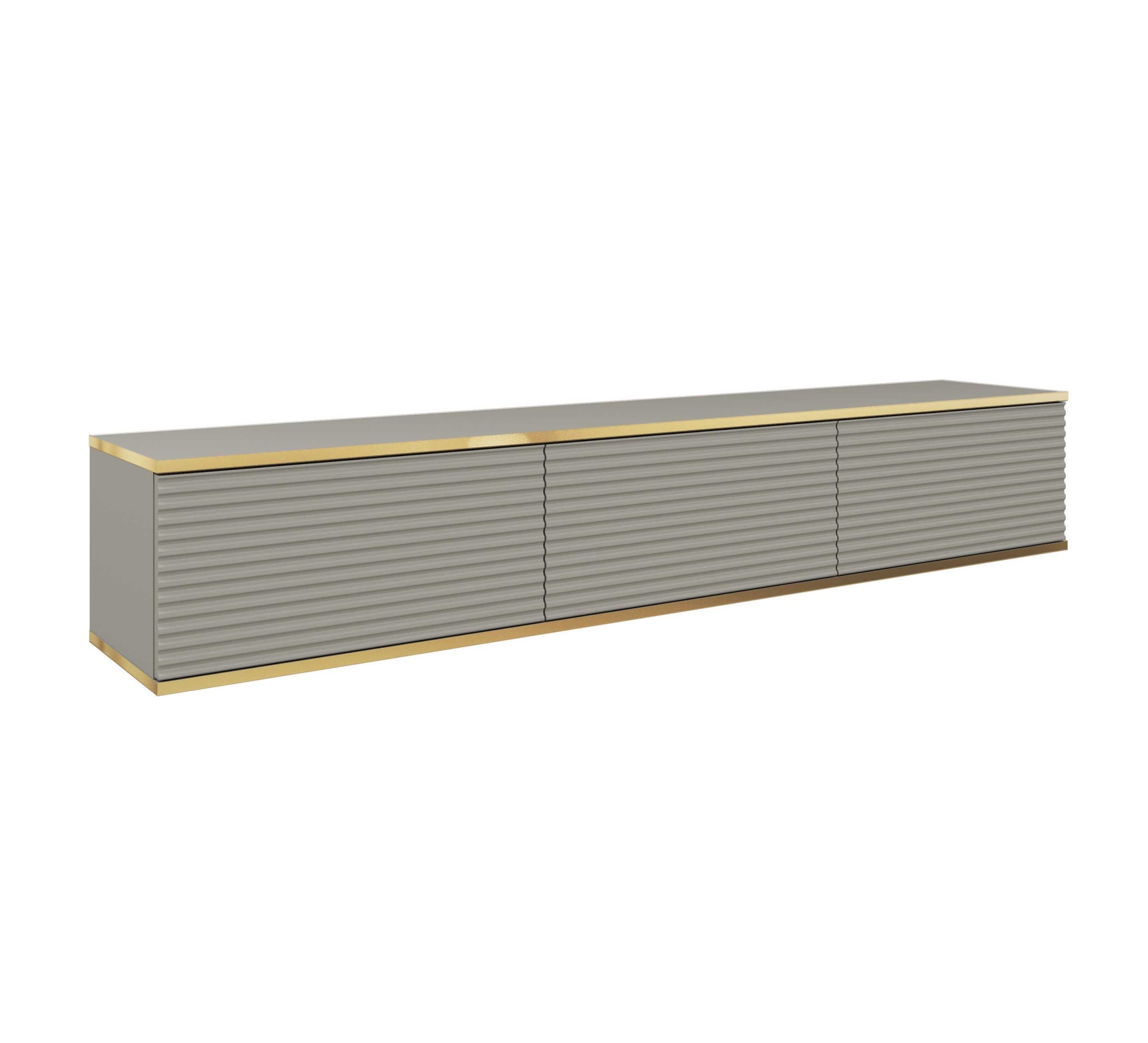 Závesný televízny stolík Oro MDF 175 cm sivý/zlatý 1