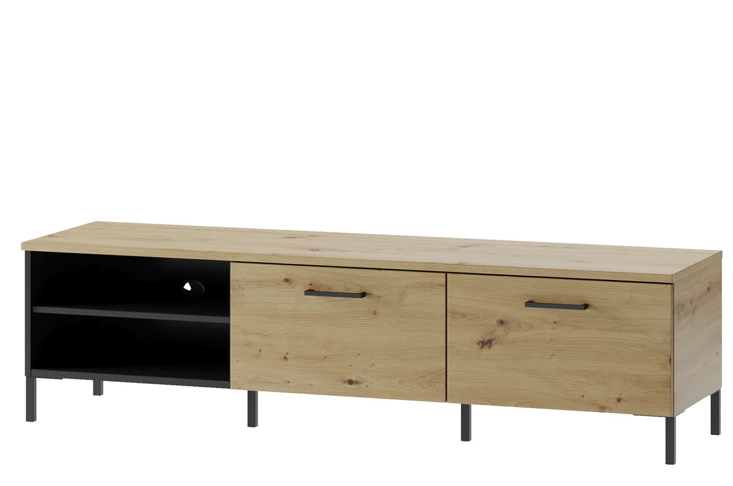 TV stolík Lucas II 25 155 cm dub Artisan/čierny