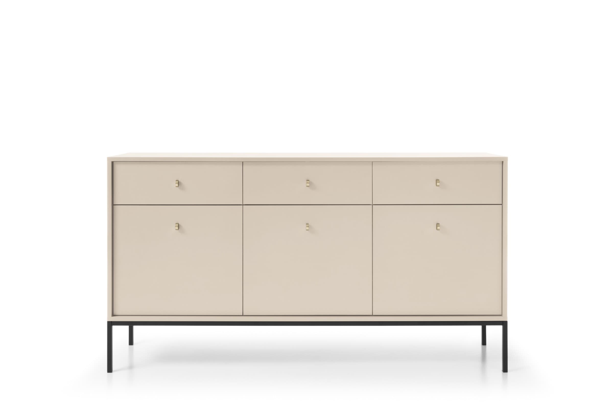 Komoda Mono II 154 cm béžová/čierna 1