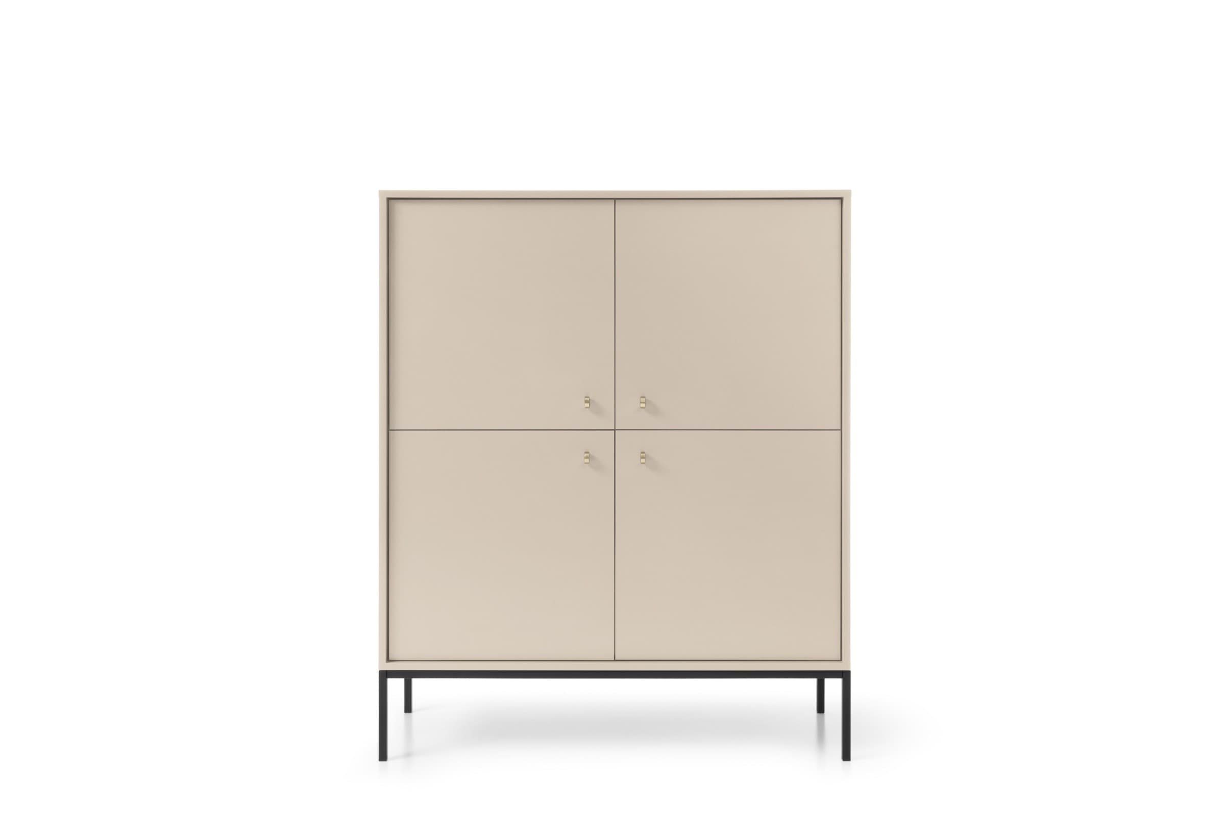 Komoda Mono II 104 cm béžová/čierna