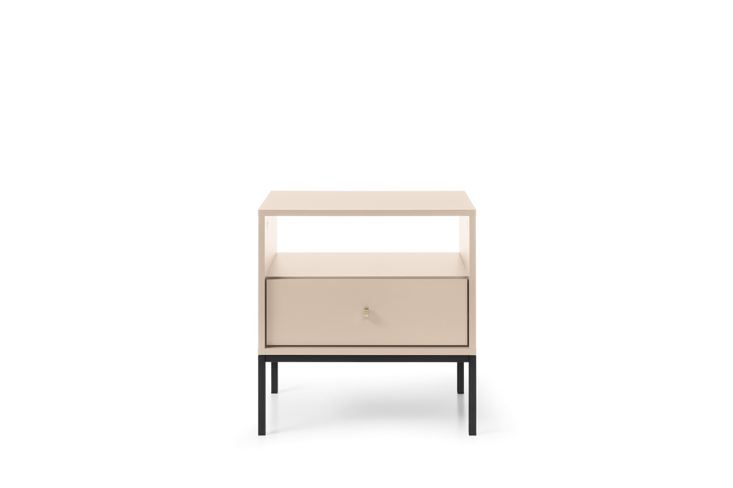 Nočný stolík Mono II 54 cm béžový/čierny 1