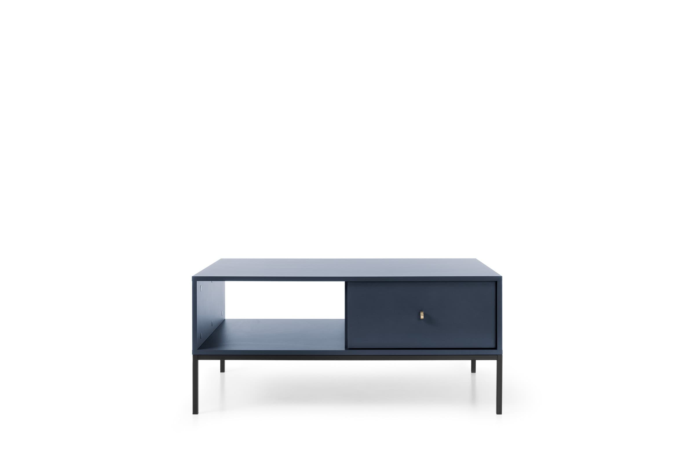 Konferenčný stolík Mono II 104 cm modrý/čierny