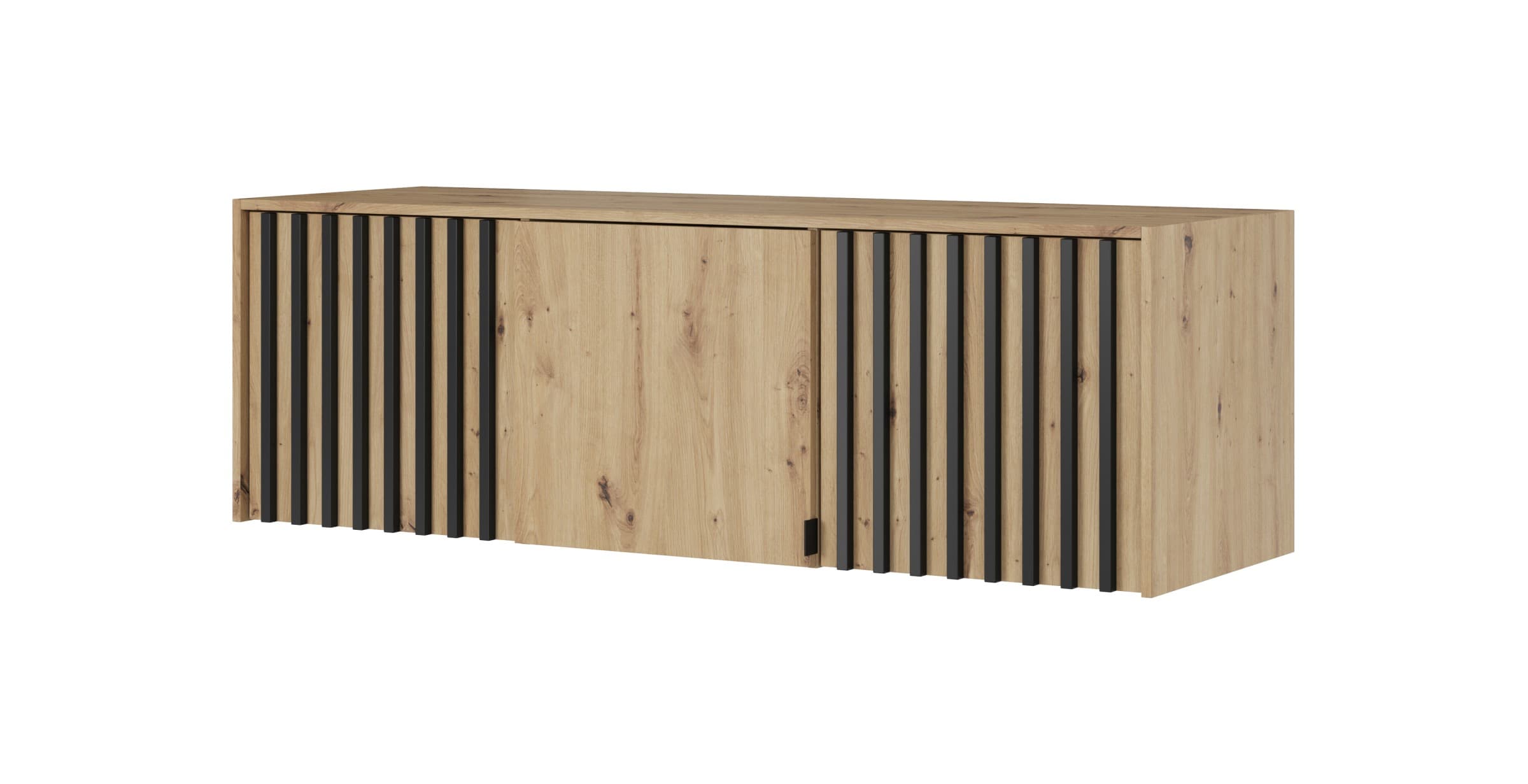 Nástavec na skriňu Nelly 155 cm dub artisan/čierny