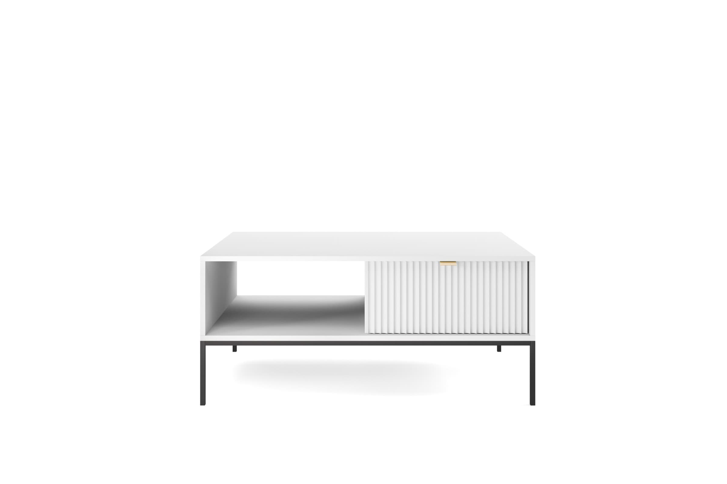 Konferenčný stolík Nova 104 cm biely/čierny