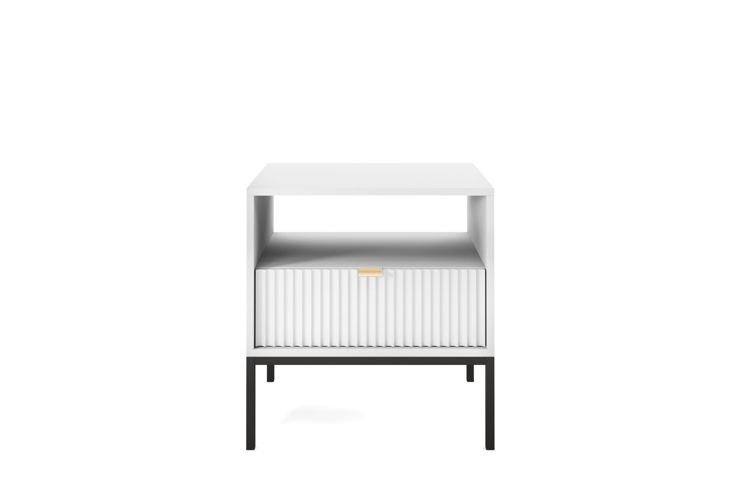 Nočný stolík Nova 54 cm biely/čierny 1