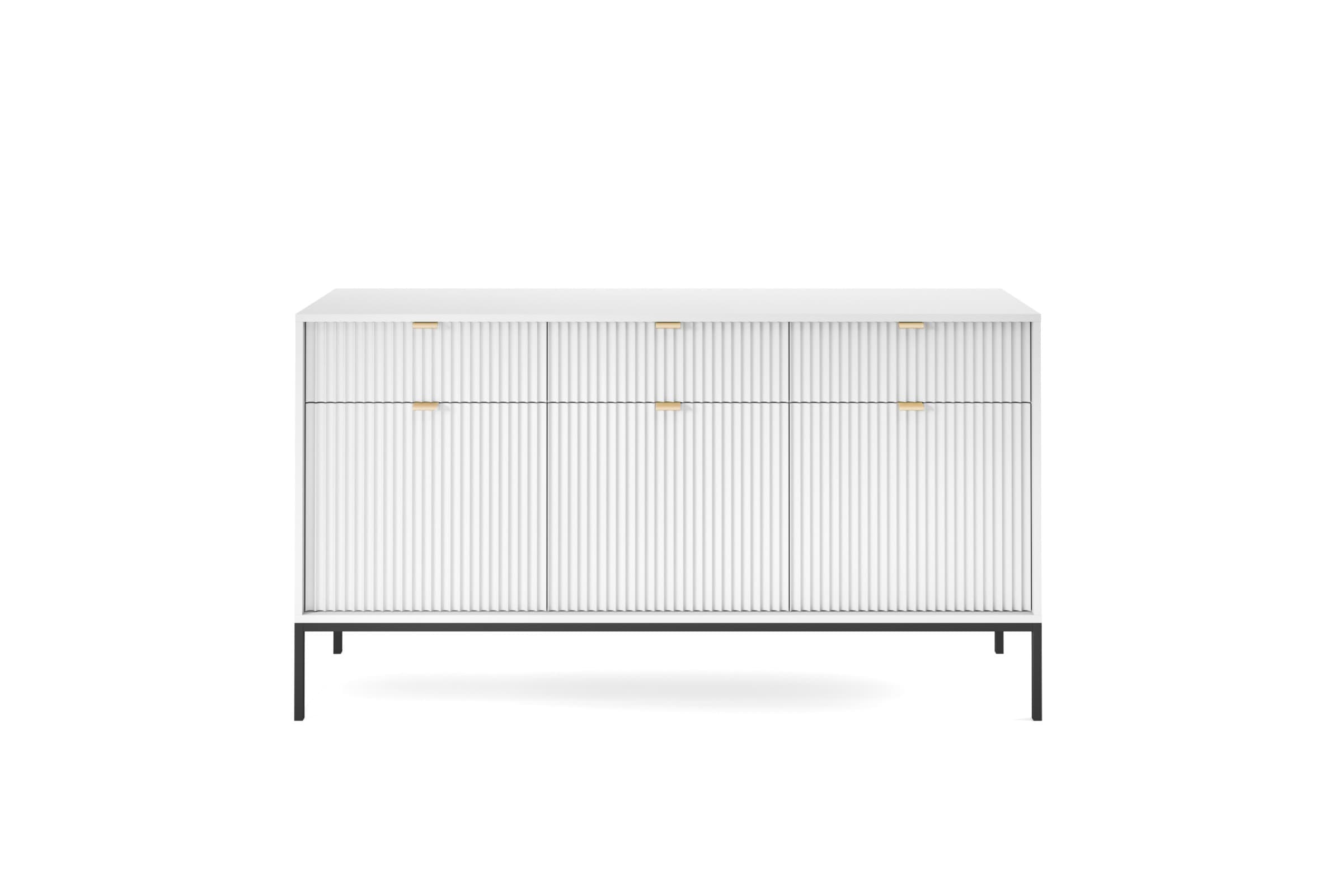 Komoda Nova 154 cm biela/čierna 1