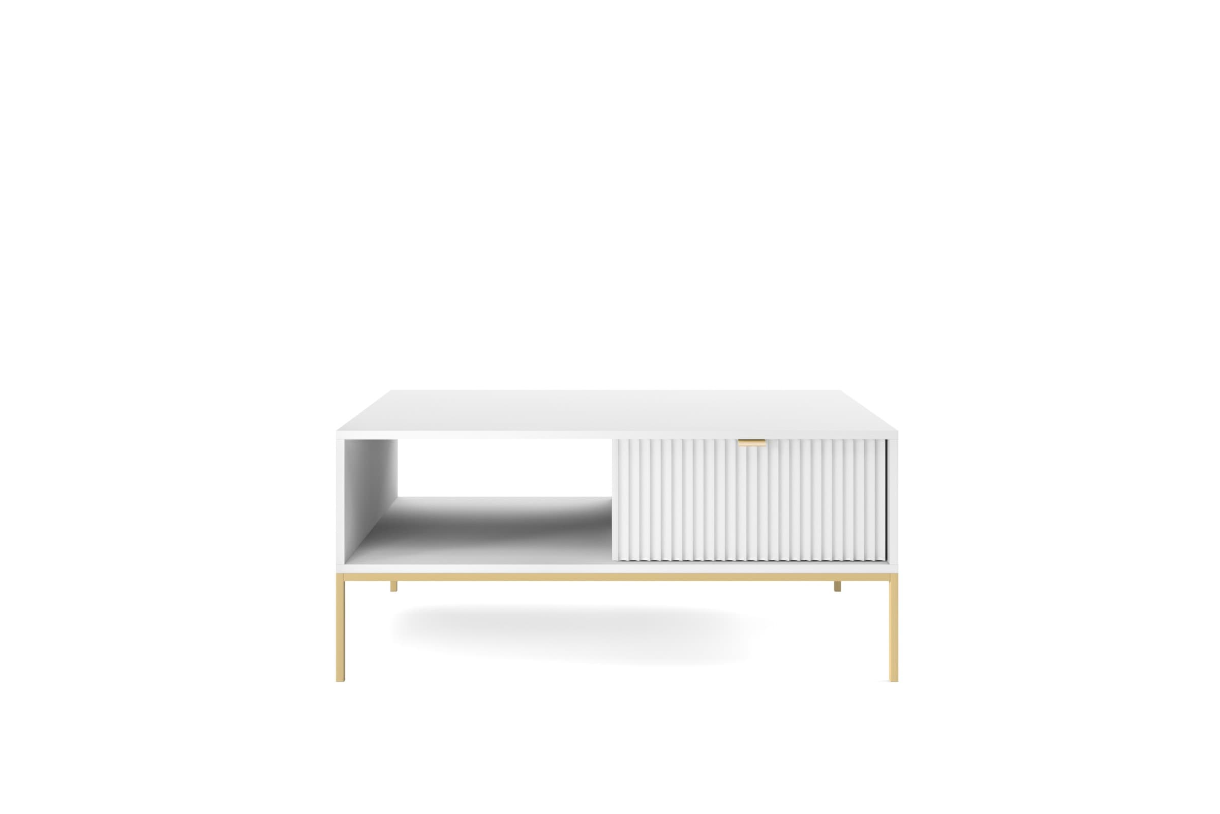 Konferenčný stolík Nova 104 cm biely/zlatý 1