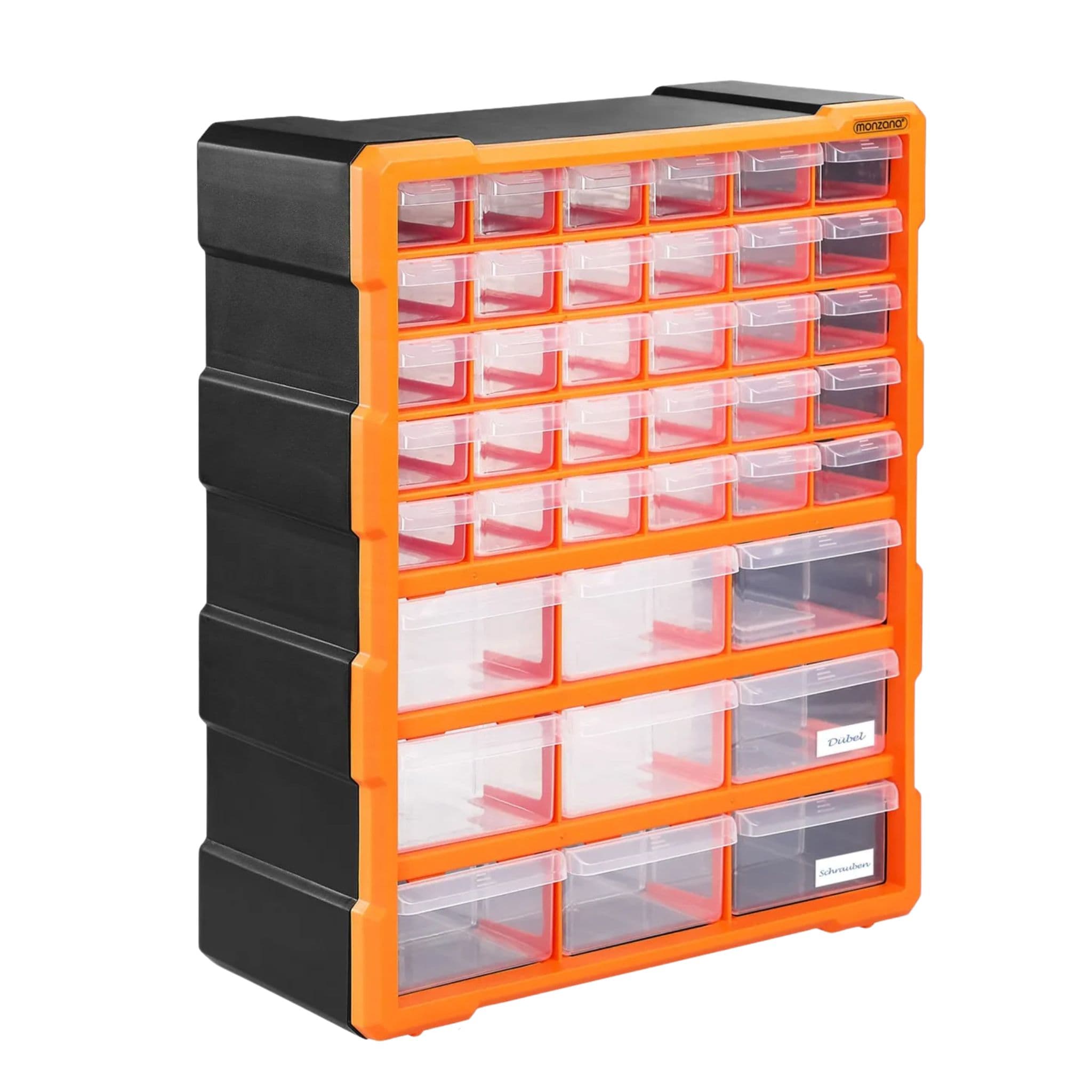 Organizér Damir s 39 priehradkami čierny/oranžový
