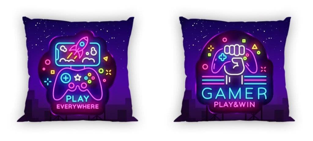 Obojstranná obliečka na vankúš Neon 021 - 40x40 cm 1
