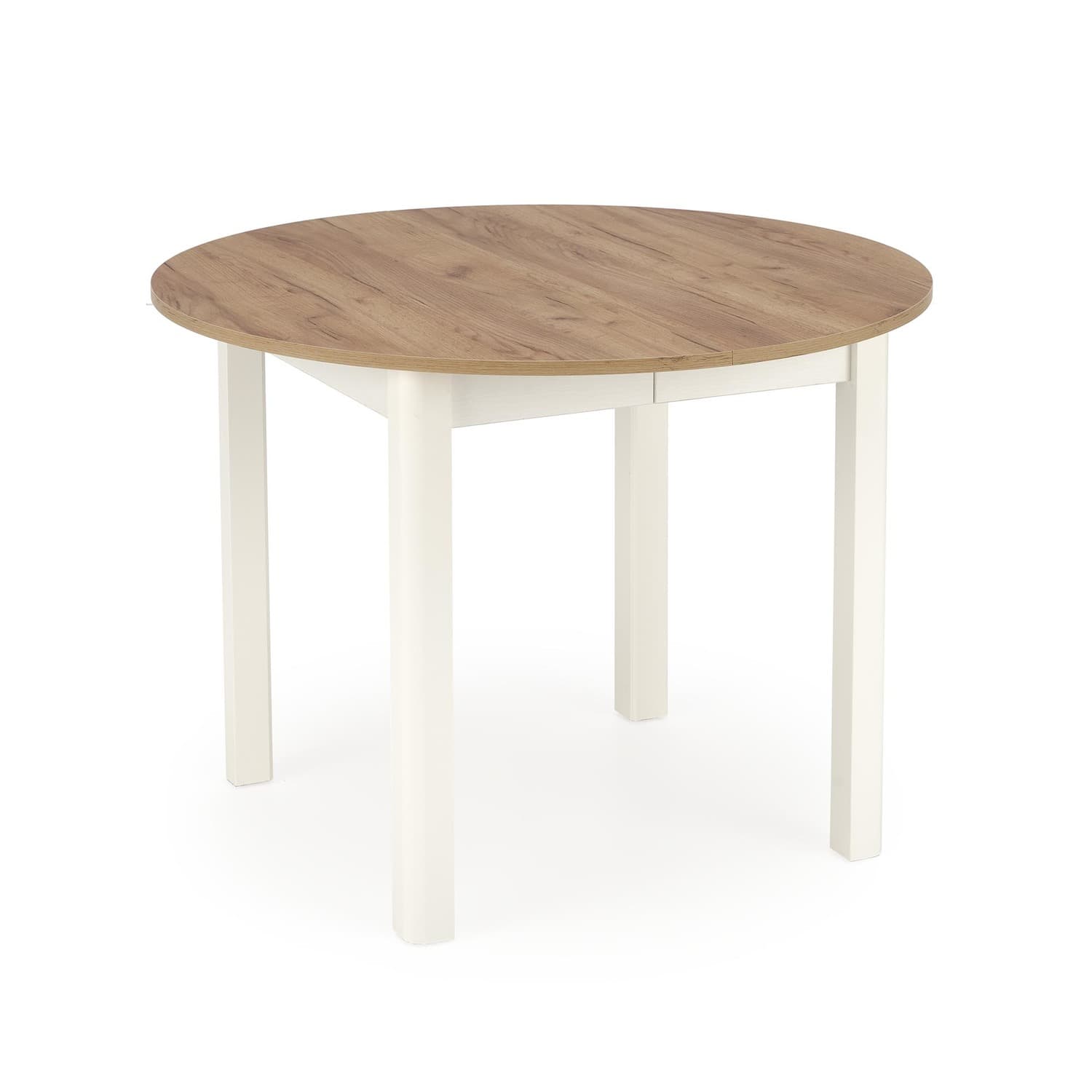 Jedálenský rozkladací stôl RINGO 102/142 cm dub remeselný zlatý/biely