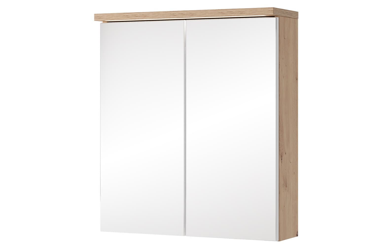 Závesná zrkadlová skrinka s LED osvetlením Sting 56 60 cm dub Artisan